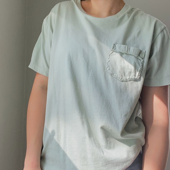 J. Crew / Mint Green Pocket Tee - Picture 2 of 7